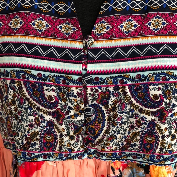 Peach Floral Dress - Picture 4 of 5